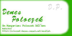 denes poloczek business card